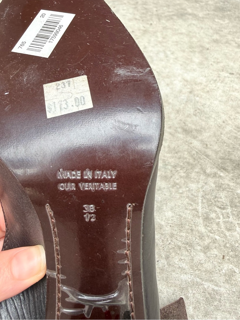 YSL Dark Brown Leather Slingback Pumps - Picture 6 of 6